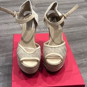 Valentino Lace Trim Espadrilles